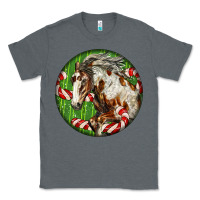 Charcoal Heather Horse Christmas Classic Tee - LillyAllenDesigns