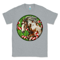 Heather Grey Horse Christmas Classic Tee - LillyAllenDesigns