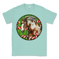 Seafoam Horse Christmas Classic Tee - LillyAllenDesigns