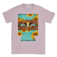 Lilac mom hereford cattle sunflowers on tooled leather regular can cooler Classic Tee - BarkalooDesign