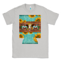 Moon Dust mom hereford cattle sunflowers on tooled leather regular can cooler Classic Tee - BarkalooDesign