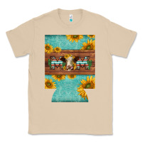 Mushroom mom hereford cattle sunflowers on tooled leather regular can cooler Classic Tee - BarkalooDesign