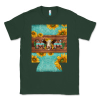 Sports Green mom hereford cattle sunflowers on tooled leather regular can cooler Classic Tee - BarkalooDesign