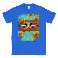 True Royal mom hereford cattle sunflowers on tooled leather regular can cooler Classic Tee - BarkalooDesign