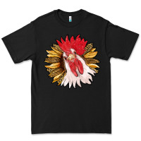 Black sunflower with rooster Premium Tee - RanaPortraitStore