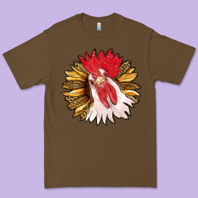 Sunflower With Rooster Premium Tee Designed By Ranaportraitstore