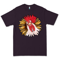 Plum sunflower with rooster Premium Tee - RanaPortraitStore
