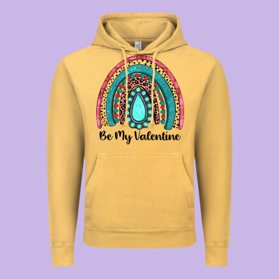 Be My Valentine Gemstone Rainbow Vintage Hoodie Designed By Jahusdesignshop