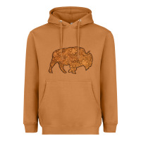 Meerkat Western Vintage Bison Silhouette Heavyweight Hoodie - Bettercallsaul