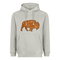 Moon Dust Western Vintage Bison Silhouette Heavyweight Hoodie - Bettercallsaul