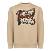Mushroom hand drawn cowhide cow fur Heavyweight Sweatshirt - BarkalooDesign