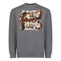 Storm hand drawn cowhide cow fur Heavyweight Sweatshirt - BarkalooDesign