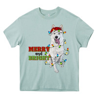 Arona merry and bright white shepherd Heavy Core Tee - RanaPortraitStore