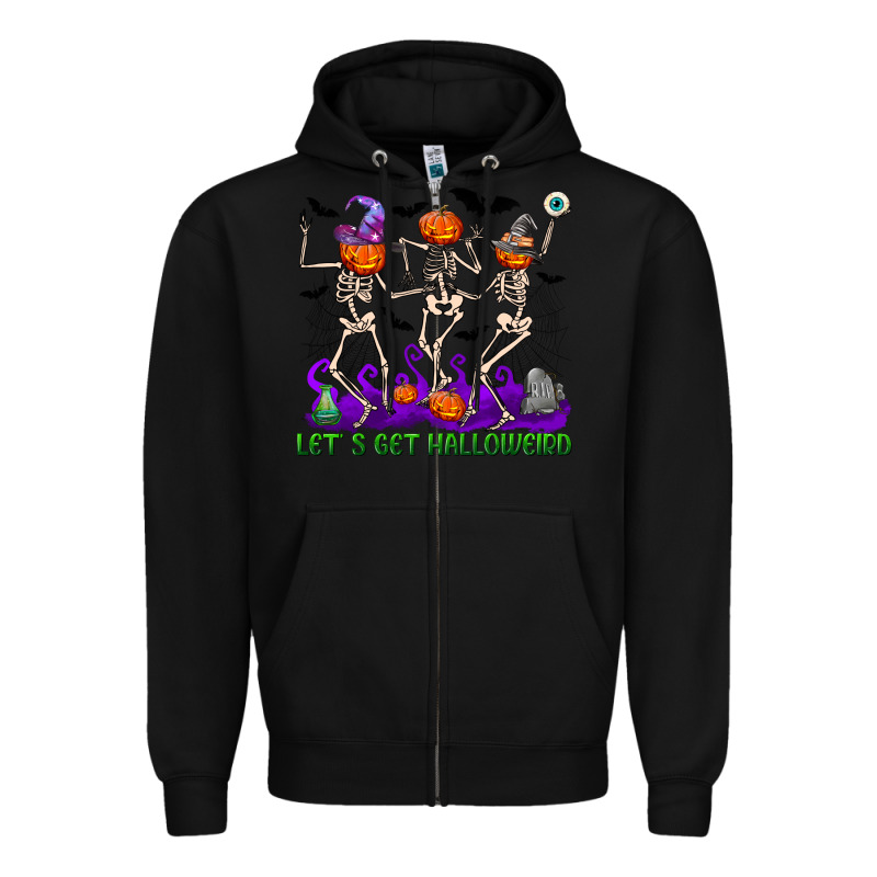 Let S Get Halloweird Zipper Hoodie by NancyCooperArtShop | Teevron