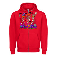 Red let s get halloweird Zipper Hoodie - NancyCooperArtShop