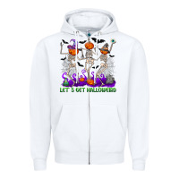 White let s get halloweird Zipper Hoodie - NancyCooperArtShop