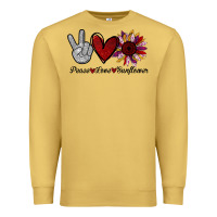 Antique Gold Peace Love Sunshine Sunflower Premium Sweatshirt - Bettercallsaul