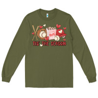 Army Green tis the season baseball Long Sleeve Tee - MaliasSmallBusiness