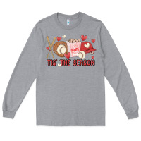 Heather Grey tis the season baseball Long Sleeve Tee - MaliasSmallBusiness