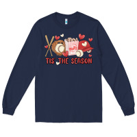 Navy tis the season baseball Long Sleeve Tee - MaliasSmallBusiness