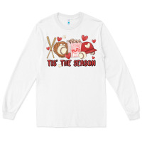 White tis the season baseball Long Sleeve Tee - MaliasSmallBusiness