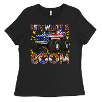 Red White And Boom Ladies Tee | Teevron