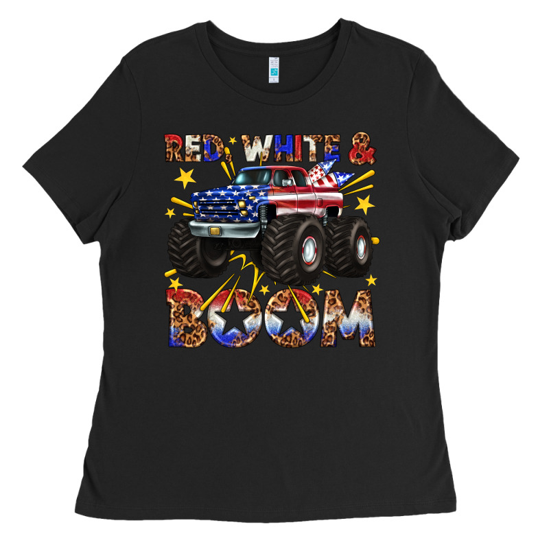 Red White And Boom Ladies Tee by texasbilliewilder | Teevron