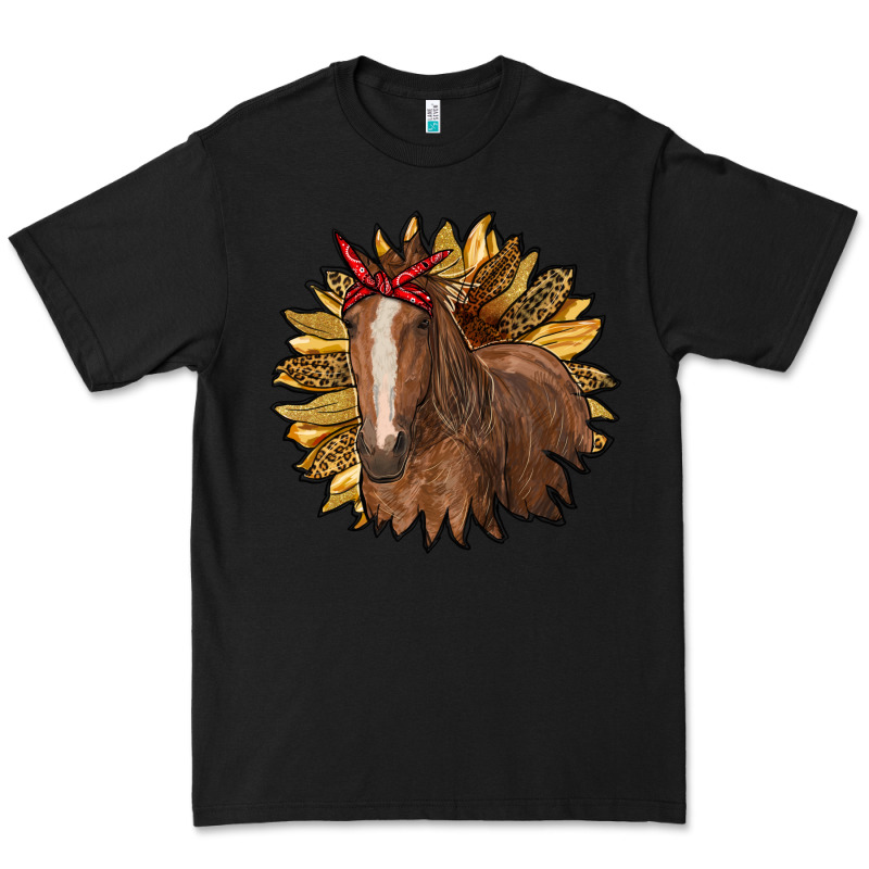 Sunflower With Horse Premium Tee by RanaPortraitStore | Teevron