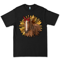 Black sunflower with horse Premium Tee - RanaPortraitStore