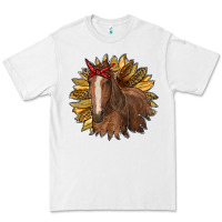 White sunflower with horse Premium Tee - RanaPortraitStore