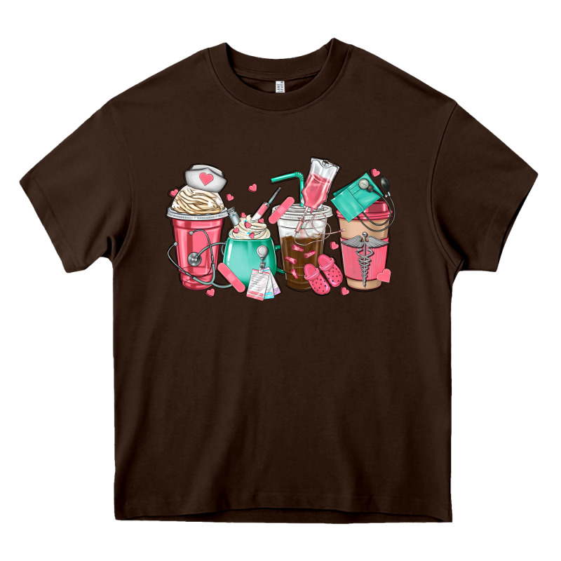 Nurse Coffee Cups Heavy Core Tee by texasbilliewilder | Teevron