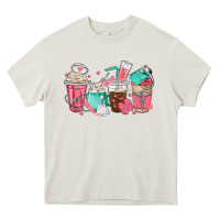 Cream nurse coffee cups Heavy Core Tee - texasbilliewilder