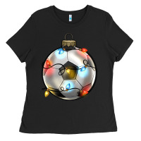 Black christmas  soccer Ladies Tee - Zillion Design Studio