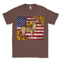 Chestnut Western American Flag And Deer Classic Tee - LillyAllenDesigns