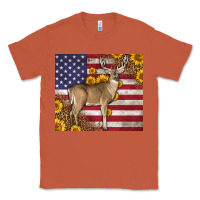 Copper Western American Flag And Deer Classic Tee - LillyAllenDesigns