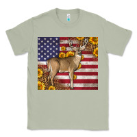 Matcha Western American Flag And Deer Classic Tee - LillyAllenDesigns