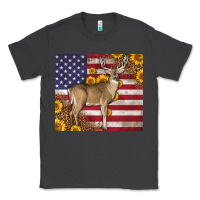 Smoke Western American Flag And Deer Classic Tee - LillyAllenDesigns