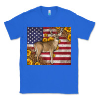 True Royal Western American Flag And Deer Classic Tee - LillyAllenDesigns