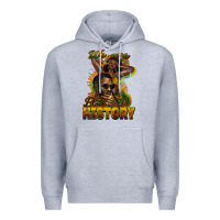 Heather Grey we are black history Premium Hoodie - NancyCooperArtShop