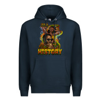 Navy we are black history Premium Hoodie - NancyCooperArtShop