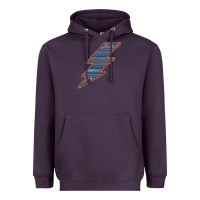 Plum Western Orange Border Aztec Lightning Heavyweight Hoodie - Bettercallsaul