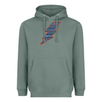 Sage Western Orange Border Aztec Lightning Heavyweight Hoodie - Bettercallsaul