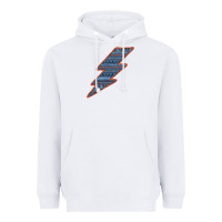 White Western Orange Border Aztec Lightning Heavyweight Hoodie - Bettercallsaul