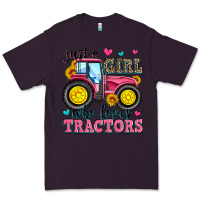 Plum just a girl who loves tractors Premium Tee - Zillion Design Studio