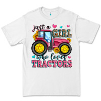 White just a girl who loves tractors Premium Tee - Zillion Design Studio