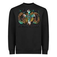 Black with god all things are possible gemstone cross Heavyweight Sweatshirt - Jasminsmagicworld