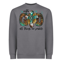 Storm with god all things are possible gemstone cross Heavyweight Sweatshirt - Jasminsmagicworld