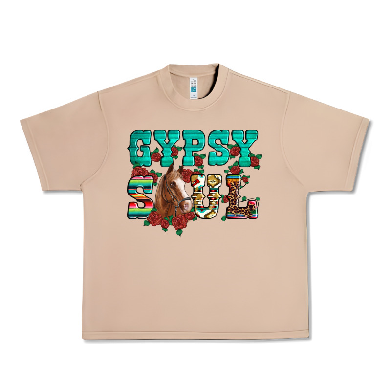 Western Gypsy Soul Horse Roses Serape Aztec Leopard Urban Heavy Tee by Artiststas | Teevron