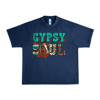 Navy western gypsy soul horse roses serape aztec leopard Urban Heavy Tee - Artiststas