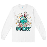 White boujee  easter  egg Long Sleeve Tee - MaliasSmallBusiness